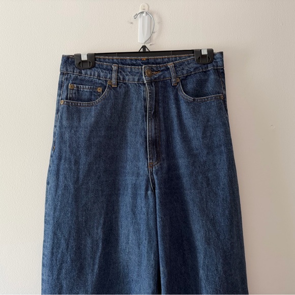 Lazy Oaf Rainbow Bum Jeans in Medium Denim Blue Size 28 Waist Cotton Novelty - Picture 4 of 16